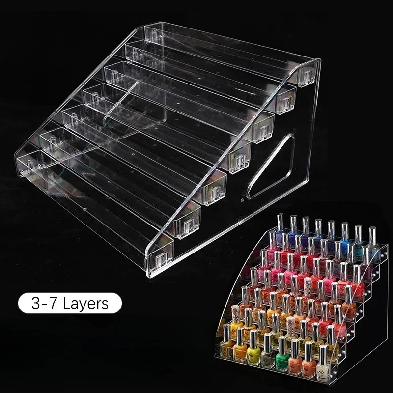 

3/4/5/6/7 слоев подставка для лака для ногтей, прозрачная косметическая стойка, держатель для бутылок с эфирным маслом, органайзер для хранения