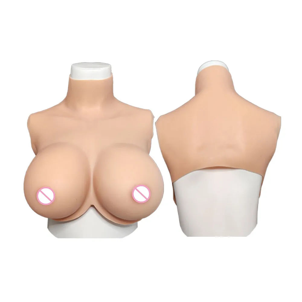 Realistic Silicone Breast Fake Boobs Costumes Lifelike Nipple Pink Areola for Cosplay Sissy Transgender Crossdressing Drag Queen