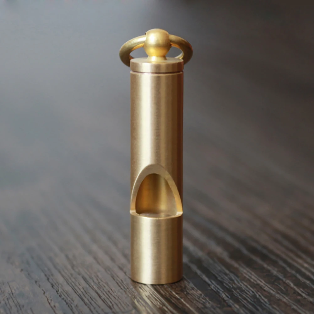 MiNi-Portable Brass Whistle for Training Pets, Cães e Aves, Outdoor, Caminhadas, Camping, Emergência, Sobrevivência, Segurança