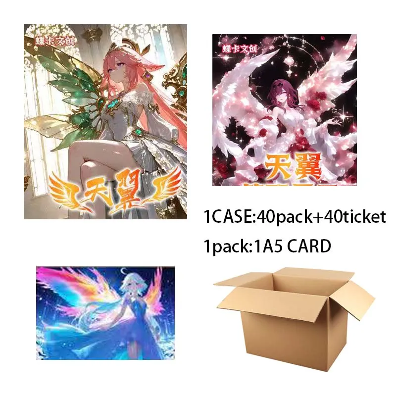 Wholesale Goddess Story Collection Card Butterfly Kashe Huashang Acrylic A5 Quicksand Symphony Violet Ticket Games Anime Card