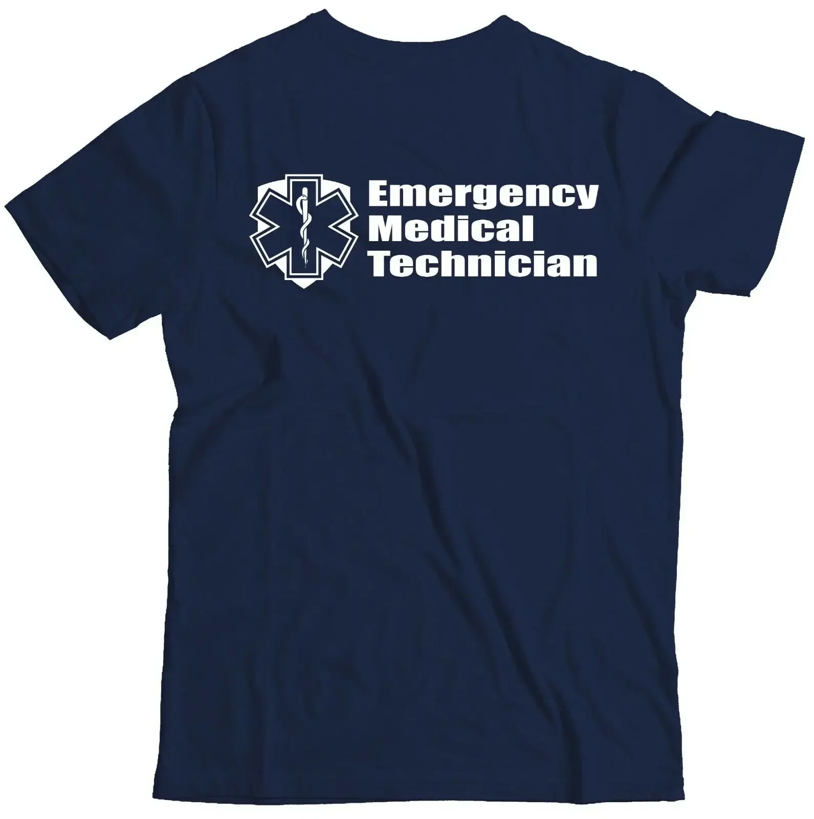 EMT Star of Life Badge First Responder T-Shirt 100% Cotton O-Neck Summer Short Sleeve Casual Mens T-shirt Size S-3XL