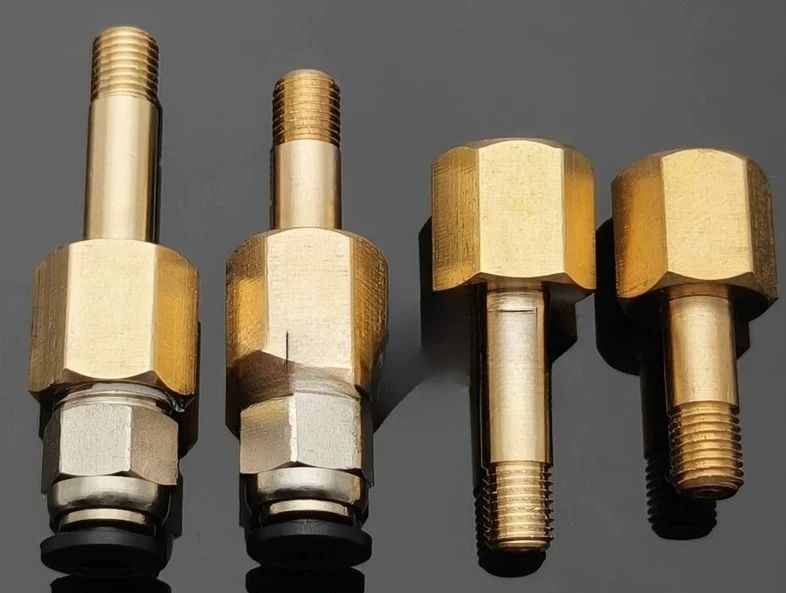 Brass Slider Oil Pipe Extended Joint M6 Thread Lubrication Guideway Oil Circuit Quick Connect Fitting for Machine Tool  System