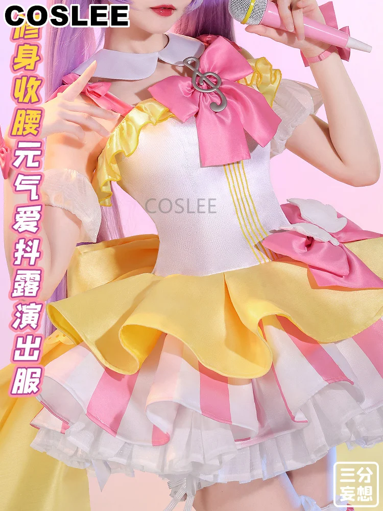 COSLEE Anime Pripara Cosplay Manaka Laala kostium wspaniały słodki piękny sukienka Lolita kobiety Halloween karnawał strój do odgrywania ról C