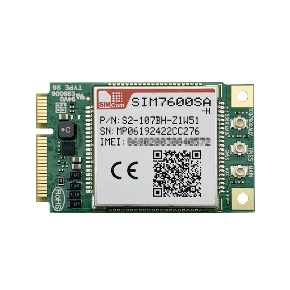 SIMCOM SIM7600SA-H LTE Cat4 MINI PCIE Module For Australia New Zealand South America LTE-FDD B1/B2/B3/B4/B5/B7/B8/B28/B40/B66