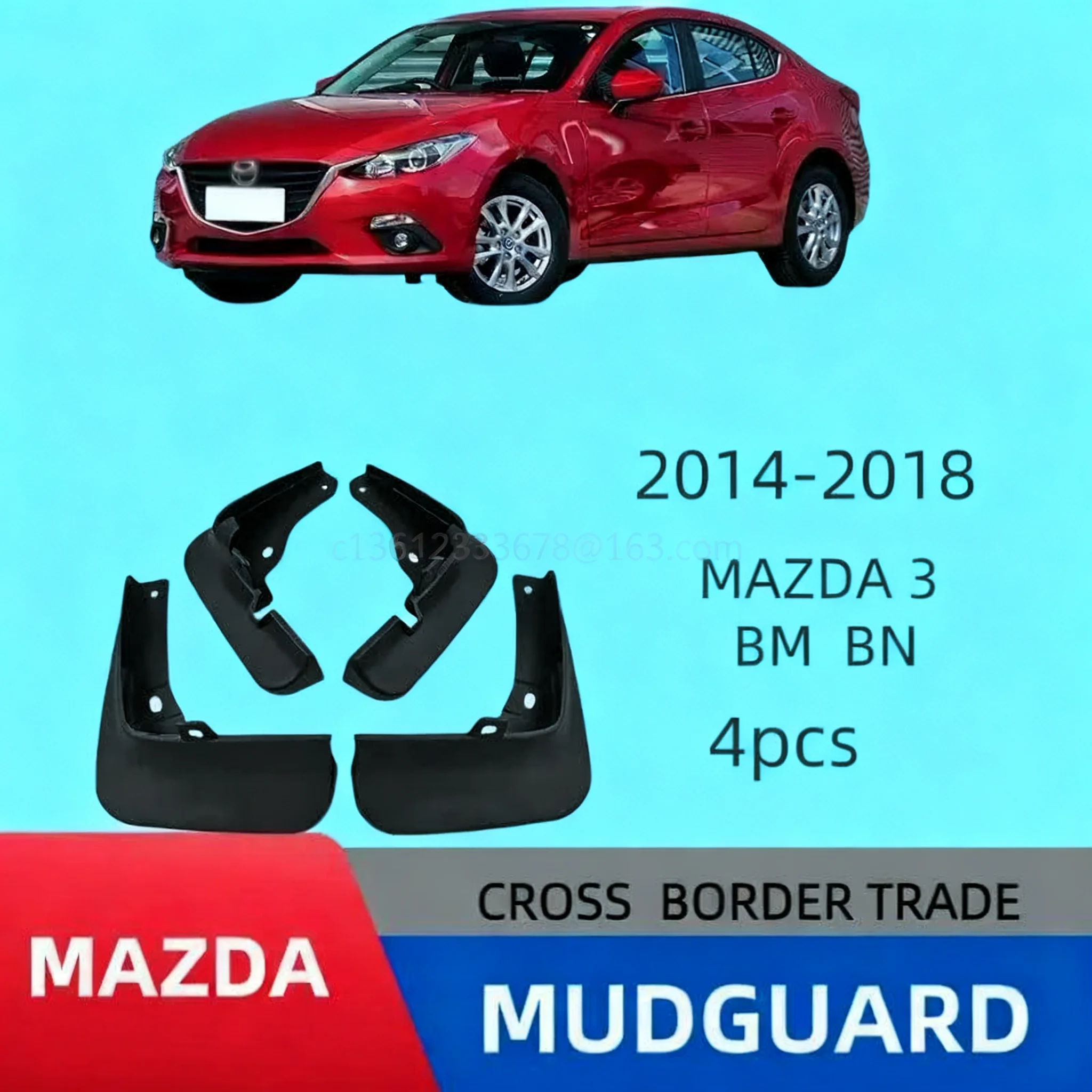 

Angkesela car fender skin auto parts, suitable for 2014-2018 Mazda 3 BM BN models