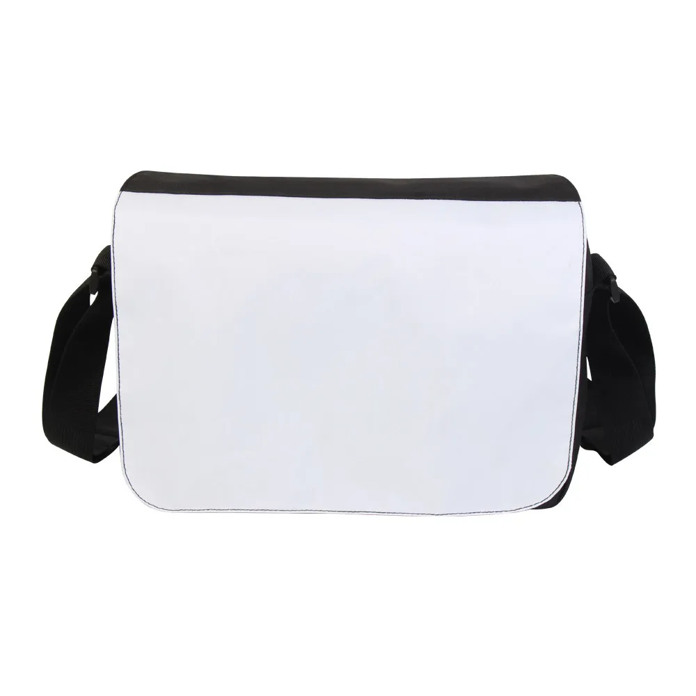 Personalized Sublimation White Blank Large Capacity Casual Travel Shoulder Messenger Bag Polyester Canvas For Custom Logo Gift