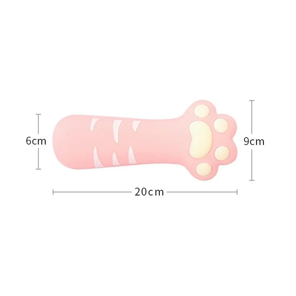 Portable Silicone Cat Paw Pencil Case Cartoon Large Capacity Pen Bag Candy Color Cosmetic Bag Children's Gift