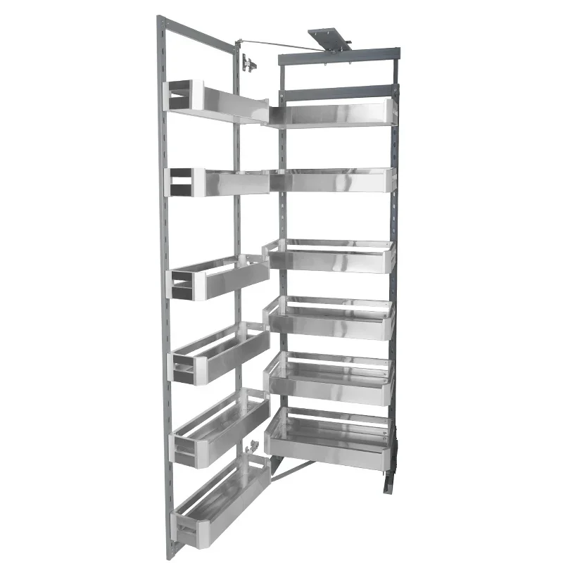 Kitchen Storage Pantry Units Tall Cabinet Stainless Steel Pantry Unit Organizer Basket