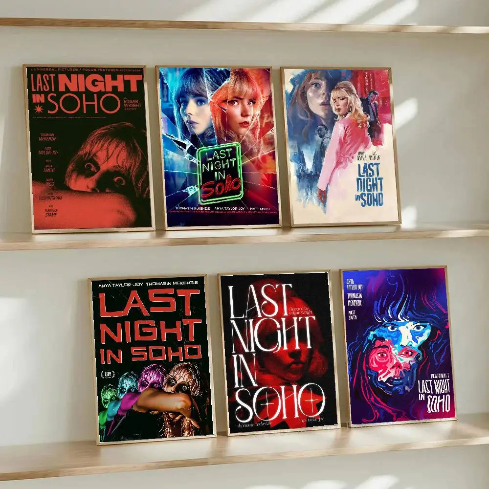 Last Night In Soho Horror Movie Posters Living Room Bar Cafe Quality Canvas Vintage Style Comics Painting Art Home Wall Decor