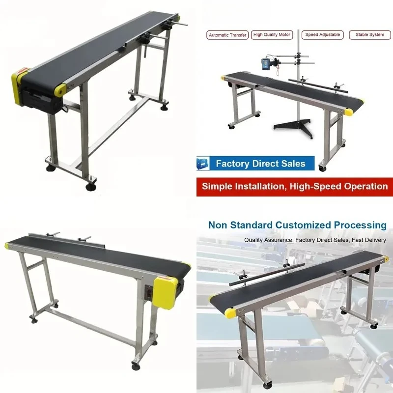 Production Line Automatic Adjustable Speed Conveyor Coding Machine Assembly Line Fast Paging Machine Assembly Belt Conveyor