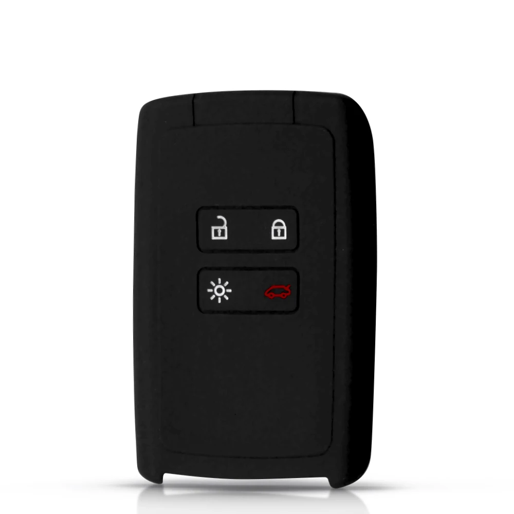Dandkey Silicon Smart Car Key Cover For Renault 2018 2019 Koleos Kadjar Megane 4 Buttons Card Key Remote Fob Protector Case