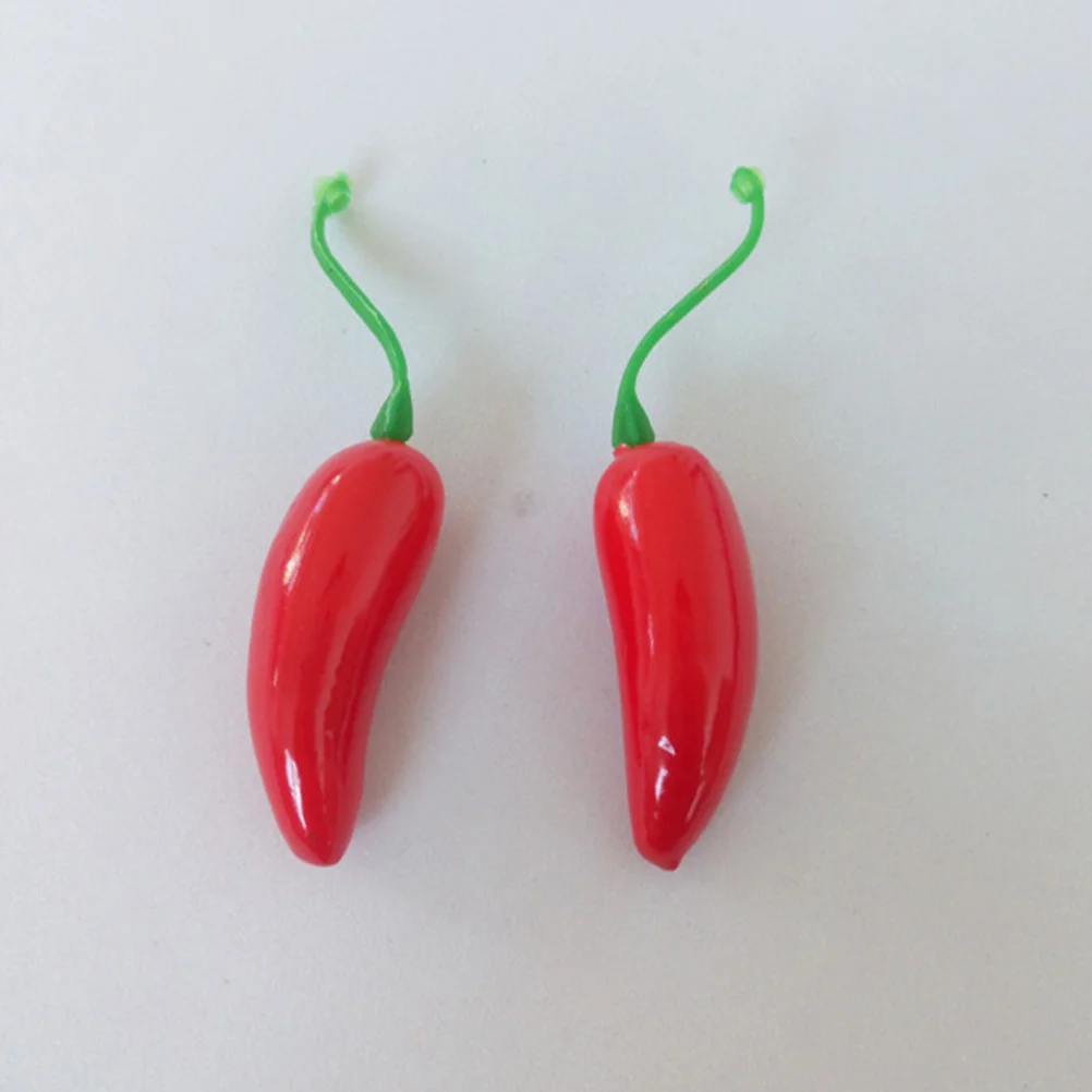 

100Pcs Compact Artificial Chili Peppers Foams Adornments Farmhouse Decor Gifts for Family Friends Artificial Chili