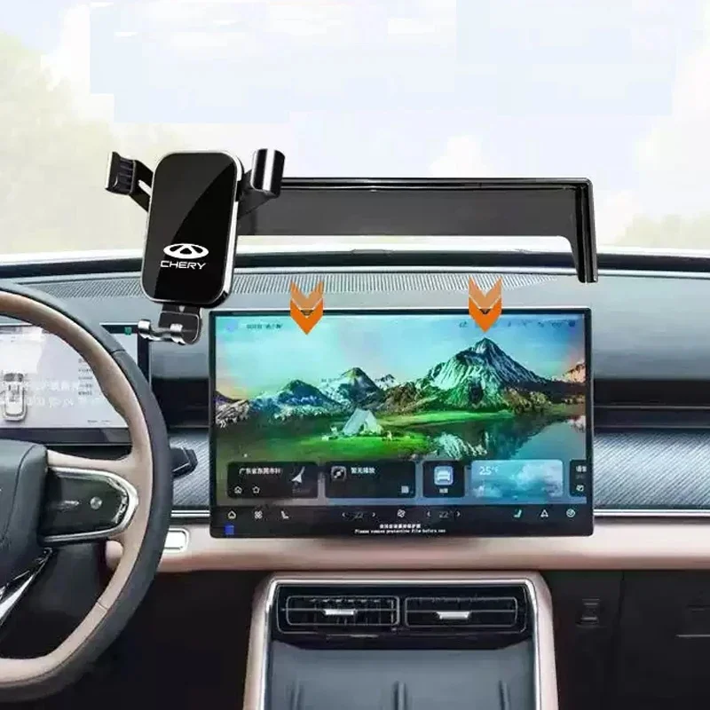 Car Phone Holder For Chery Tiggo 9 2026 2025 Car Styling Bracket GPS Rotatable Support Mobile Accessories