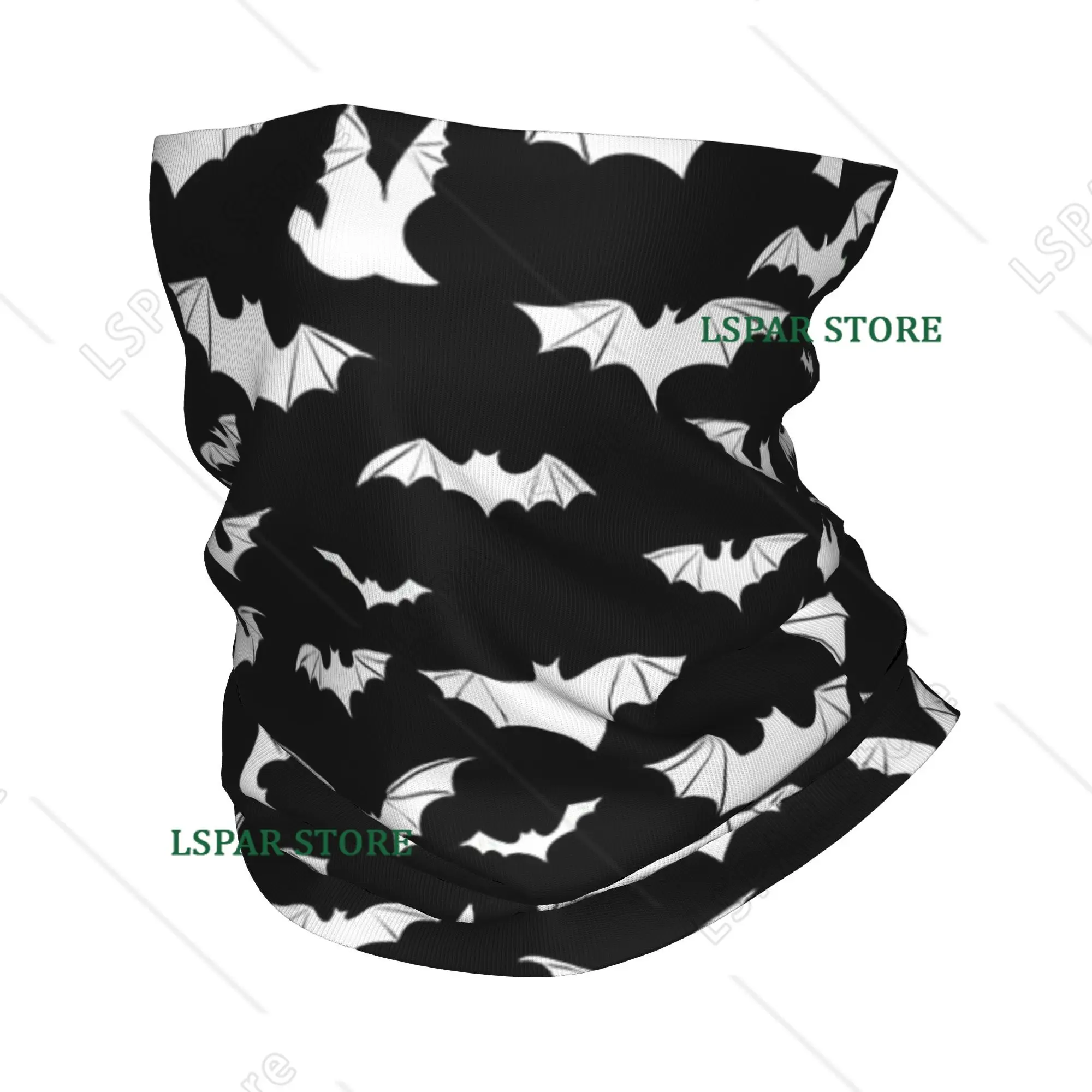 

Custom Halloween Bat Bandana Neck Gaiter Windproof Face Scarf Cover Men Women Headwear Tube Balaclava