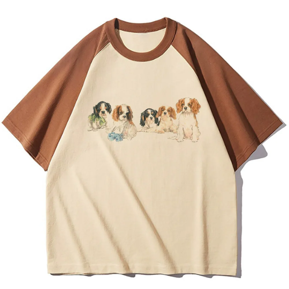 Cavalier King Charles Spaniel Dog t shirt women designer stretchy quick dry t shirt girl 2000s y2k graphic clothing