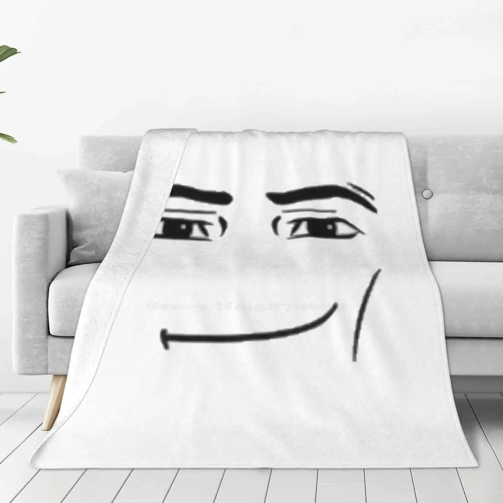 Default Male Face Smirking Smiling Top Quality Comfortable Bed Sofa Soft Blanket Default Oof Smiling Face Memes Funny Meme Male