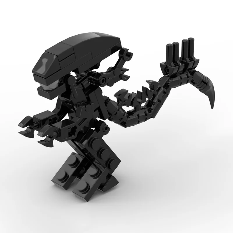 

49 шт. Aliens-Xenomorph MOC DIY Модель Строительные блоки — Ксеноморфная гвардия королевы с аксессуаром для яичного мешка
