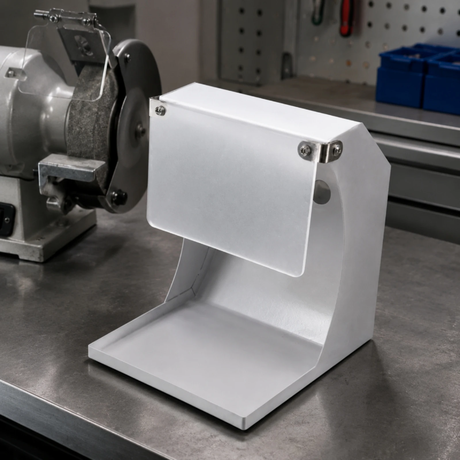 Grinding Dust Enclosure Carbon Steel Three-Sided Grinding Housing Workshop Accessory Sturdy for Metalworkers, Metalworking Shops