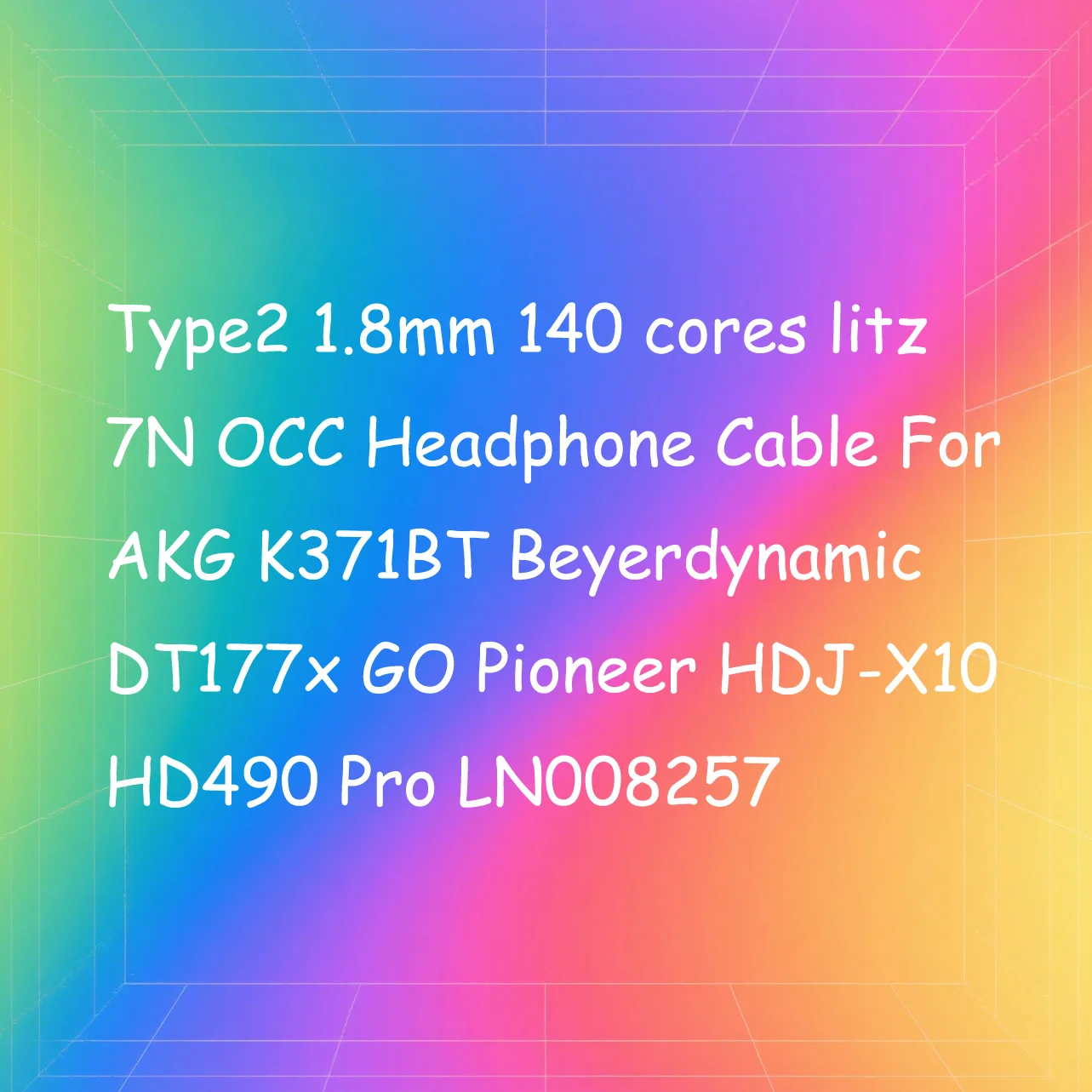 Type2 1.8 مللي متر 140 النوى litz 7N OCC كابل سماعة الرأس ل AKG K371BT Beyerdynamic DT177x الذهاب بايونير HDJ-X10 HD490 برو LN008257
