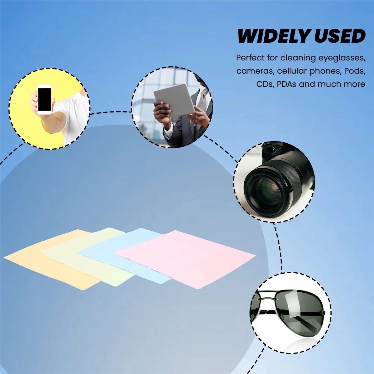 4 pano de limpeza óptica de microfibra dvd lcd lente da câmera tela pano limpo toalha st