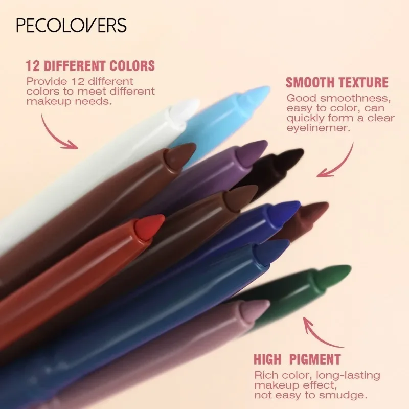 Eyeliner Gel stylo Eyeliner sans taches pour le Contour féminin de la paupière crayon lisse longue durée maquillage des yeux cosmétiques