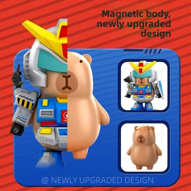 لعبة تجميع درع ميكا كابيبارا Rx-78-2، مجموعات روبوت المفاصل المتحركة المغناطيسية، هدايا عيد الميلاد والهالوين للأطفال