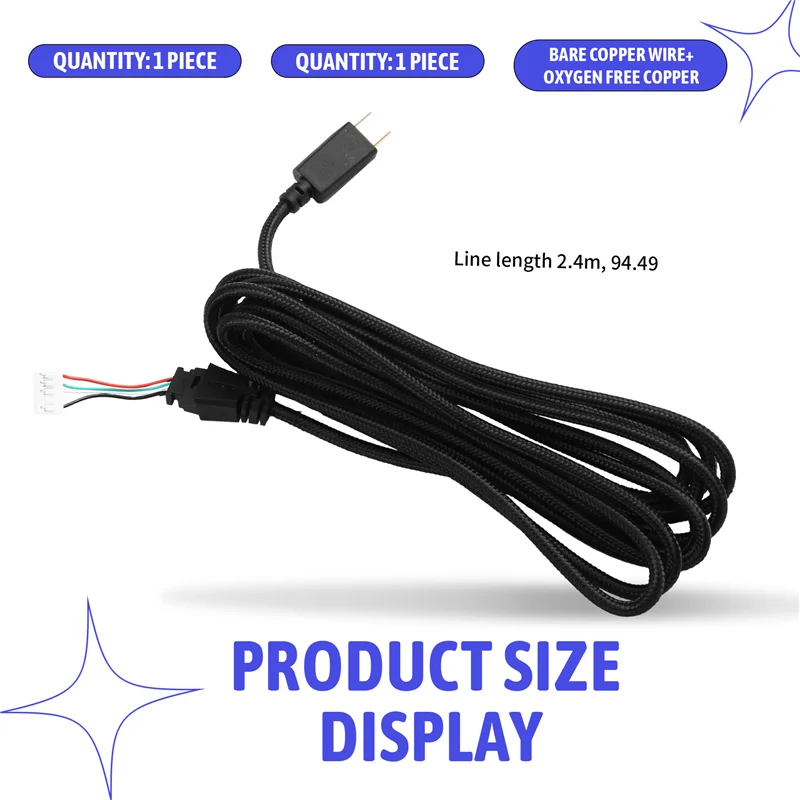 -Cordon ABAB pour casque de jeu ASUS ROG Delta/ROG Delta S USB-C, fil Aux, ligne de câble pour casque