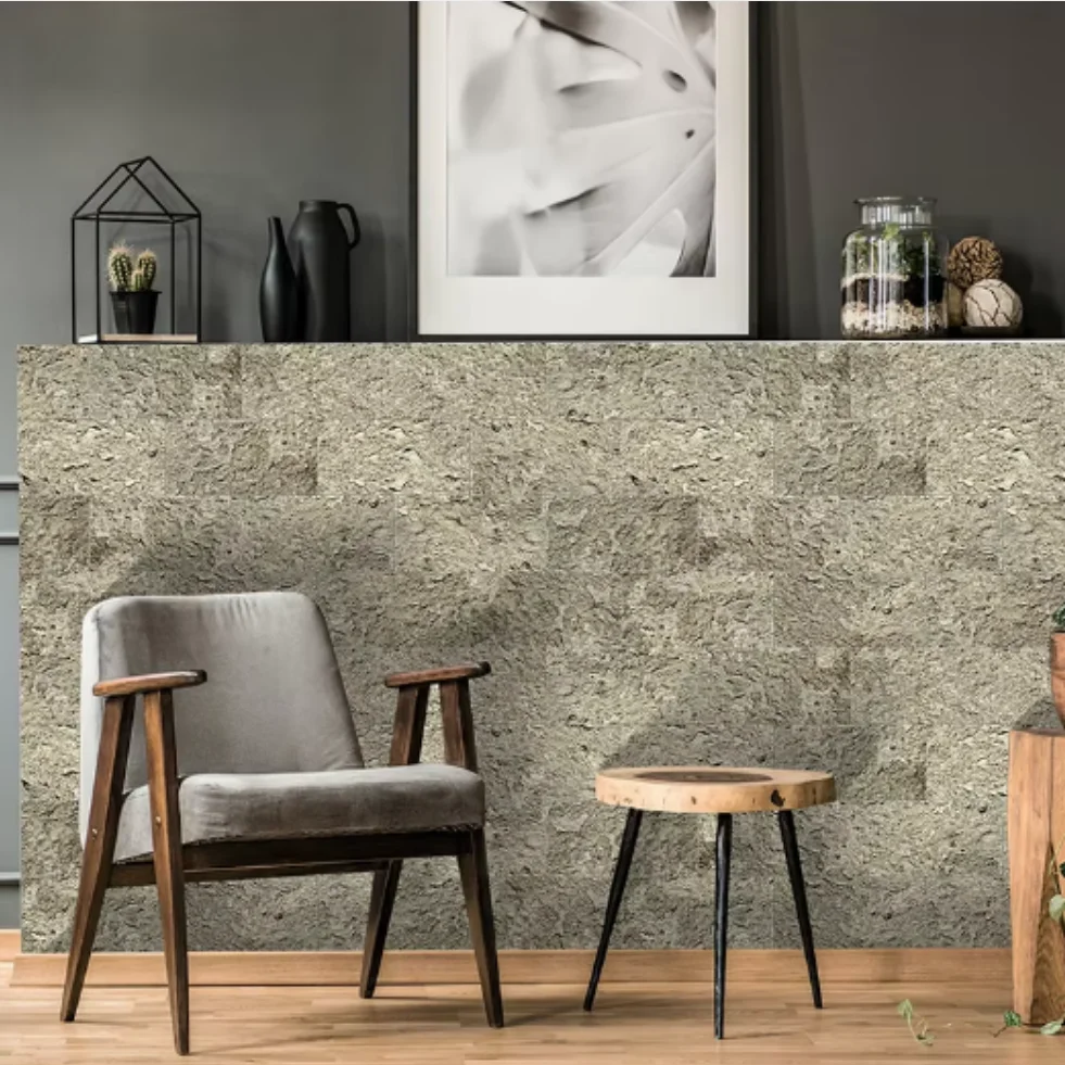Retro Grey Wood Pattern Vintage Tile Stickers 3d Matte Thickened Foam Wall Sticker Self-Adhesive Wallpaper Kitchen Home Rnovate