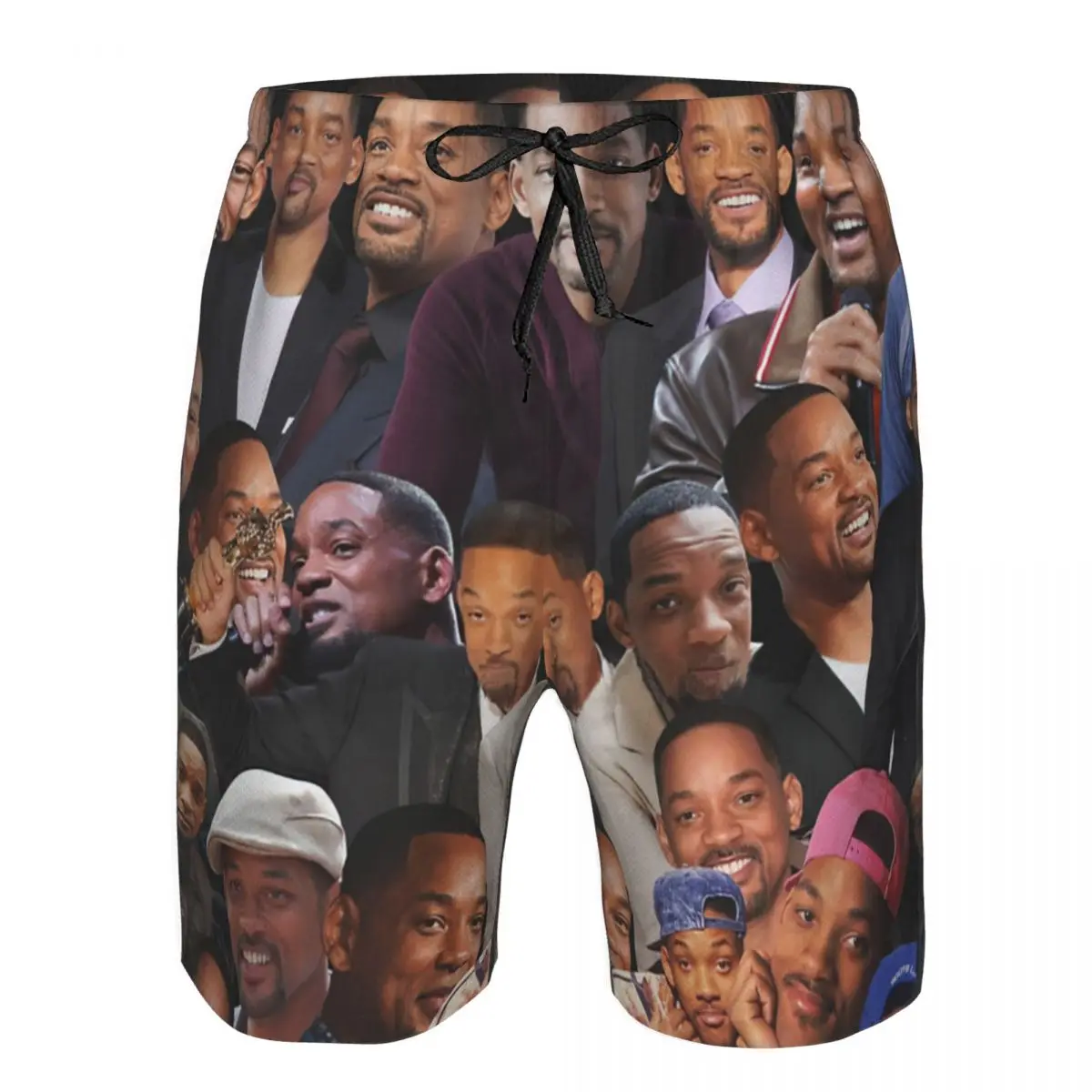 Will Smith Photo Collage Men's Beach Shorts Fitness Quick-drying Swimsuit Funny Street Fun 3D Shorts