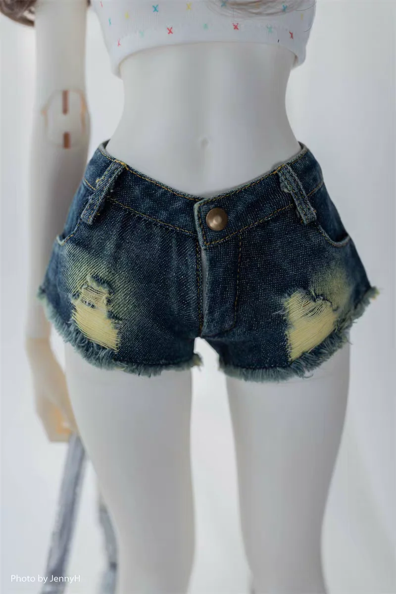 Vestiti per Bambole, Giocattoli per Ragazze, Shorts in Denim Blu Casual Quotidiano, Eleganti Accessori per Bambole SD16 1/3 1/4, Regali Bianchi Carini