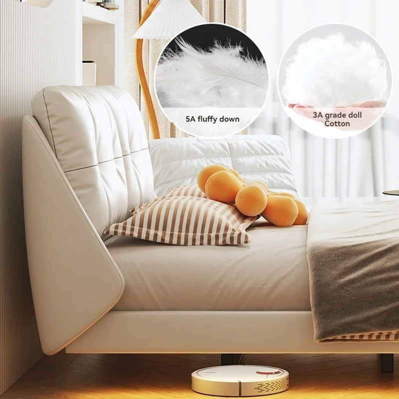 أثاث غرفة نوم حديث من الخشب الصلب مقاس مزدوج لعام 2024، سرير معلق لغرفة نوم عائلية خشبية بسيطة