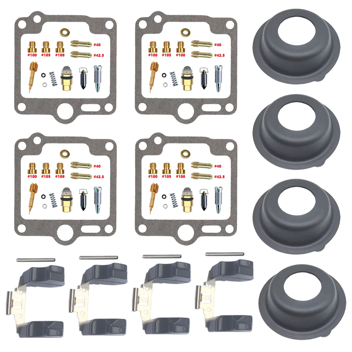 

Yamaha XJ 900 XJ900 XJ900F 1986-1992 Carburetor Repair Kit Float Parts 4sets