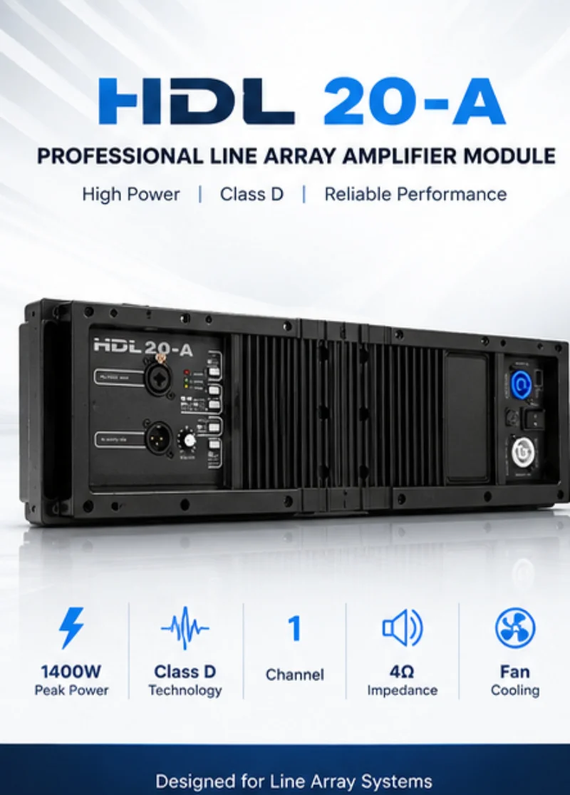 HDL20-A DSP Professional Class D Digital Power Amplifier Module Suitable for Line Array Speaker Audio Amplifier For Stage