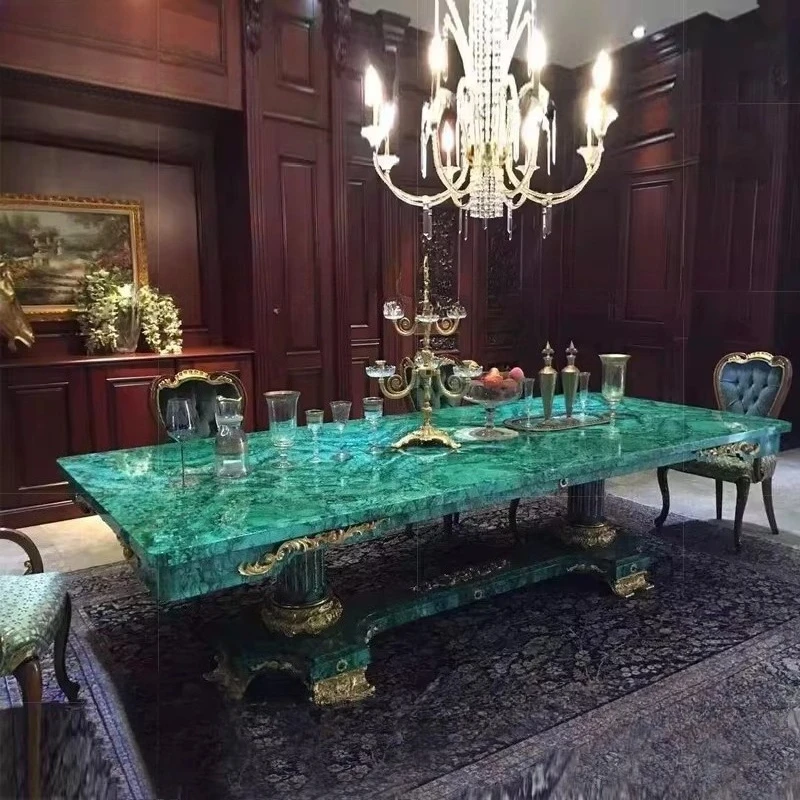 

European Solid Wood Carved Long Dining Table French Villa Luxury Dining Table Dining Table High-end Furniture