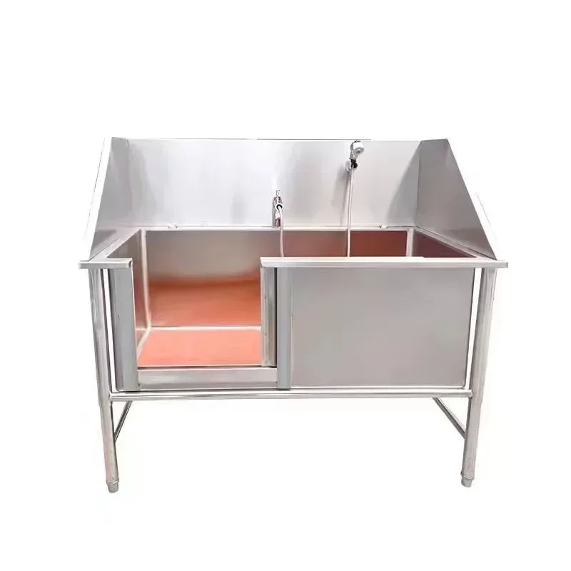 Stainless steel thickened dog bath housd pet bath pet store cat and dog cleaning custom