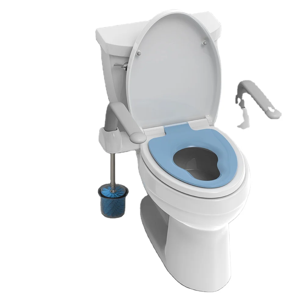 High Quality American Style 19 Inch Elongated V-Shaped Family Soft Close Toilet Seat with Kids Potty Training Ring