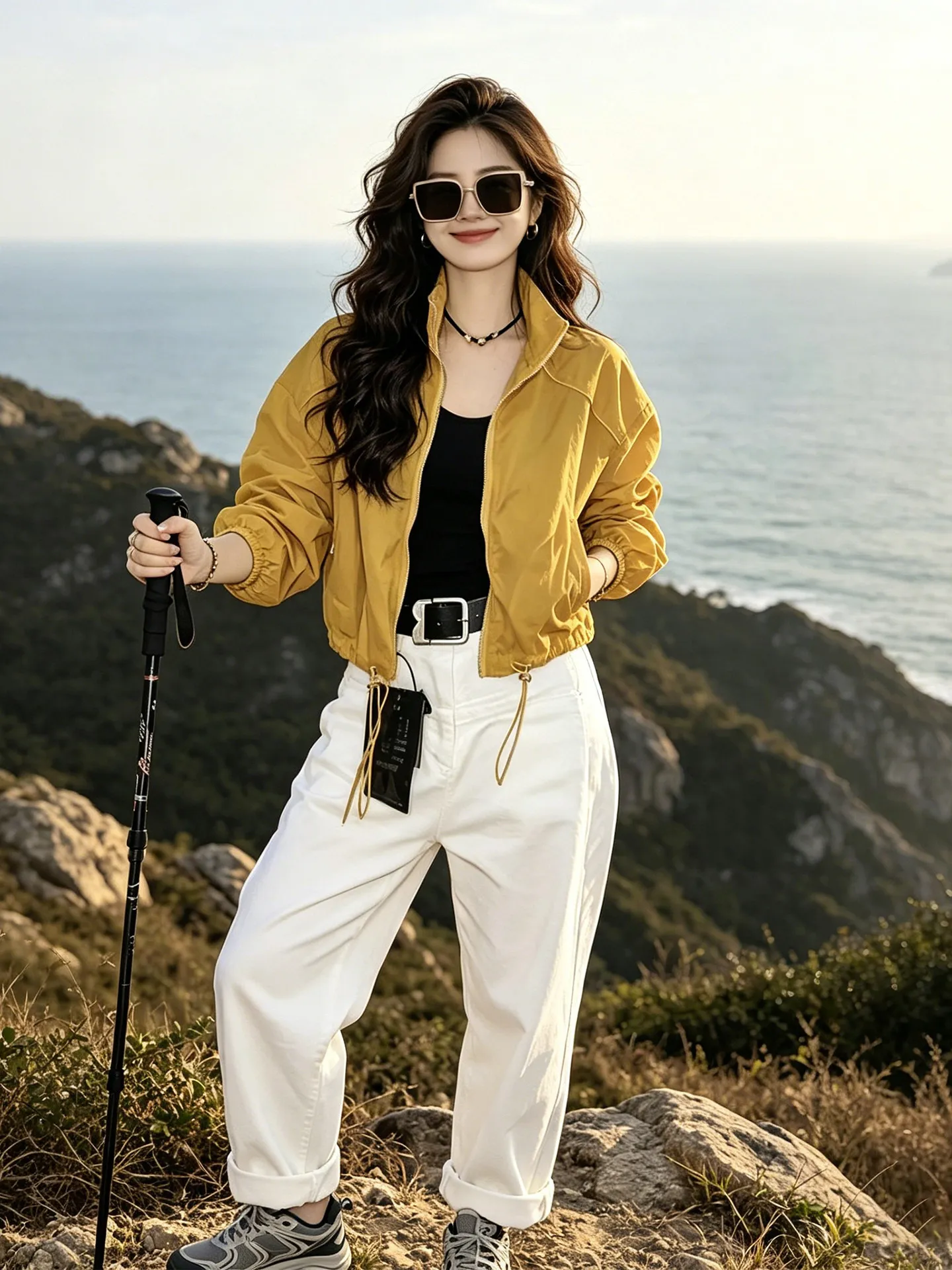 

Women's Fashionable Pure Color Korean Style Sun Protection Jacket 2026 New Summer Casual Loose Fit Zipper Short Coat