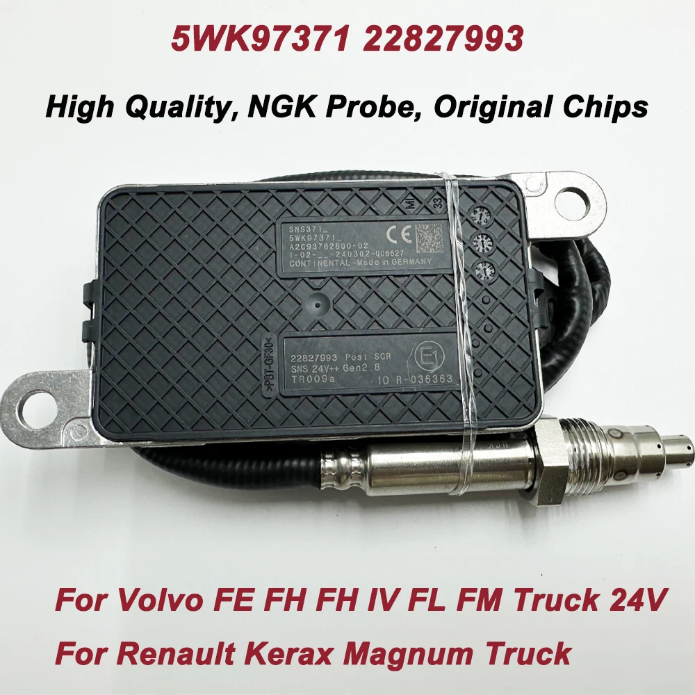 

For VOLVO Truck High Quality Chip for NGK Probe 5WK97371 22827993 A2C11879500 NOX Nitrogen Oxygen Sensor Made in DE CONTINENTAL