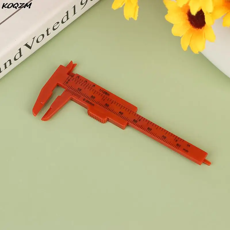 Medição plástica portátil de sobrancelha Vernier Caliper, Régua, Ferramentas de Medição Permanente, Dupla Escala, Novo, 80mm, 2022