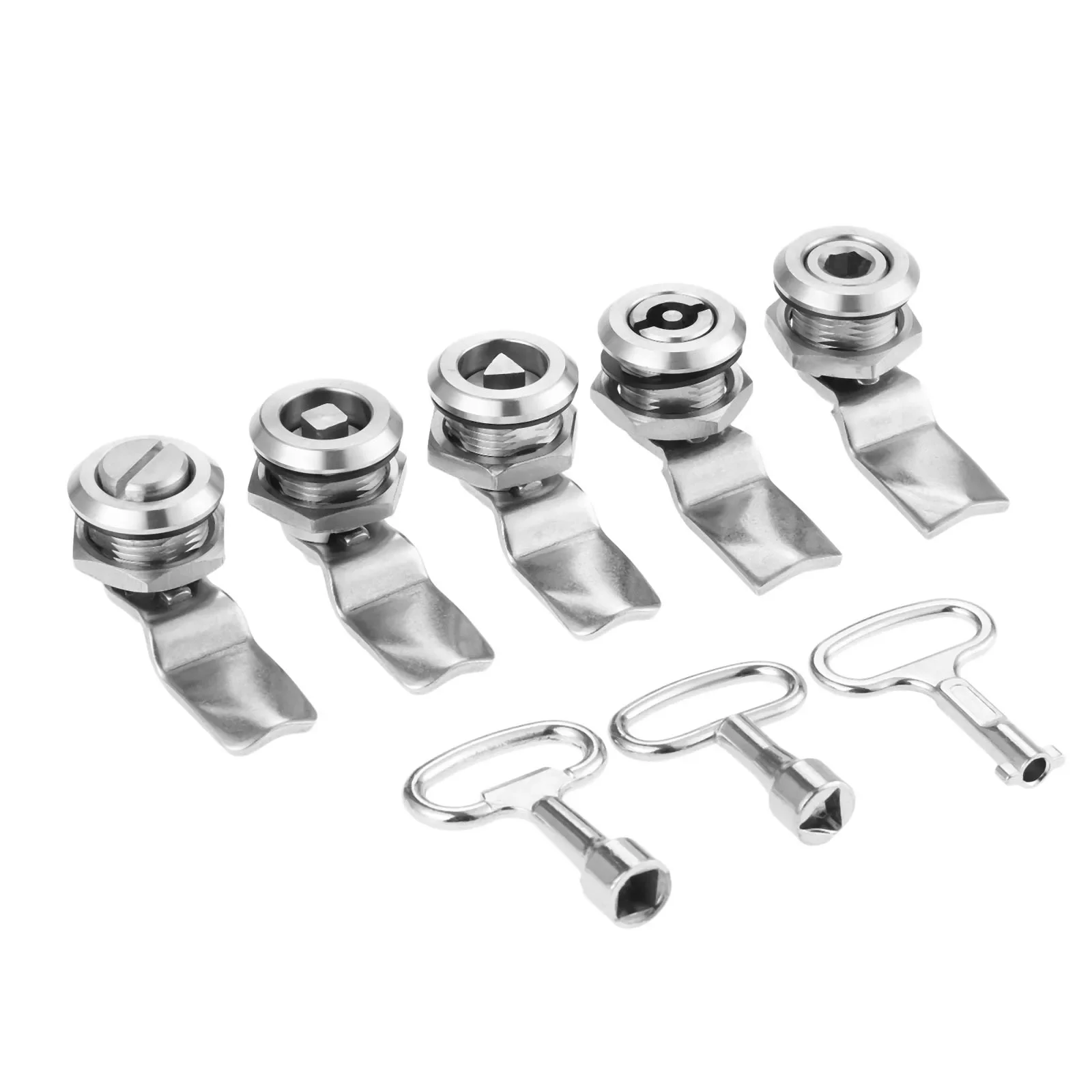 1Pc MS705 Stainless Steel Door Cam Lock Electric Cabinet Linear Triangle Inner-Hexagon Lock for Cupboard Drawer Distribution Box