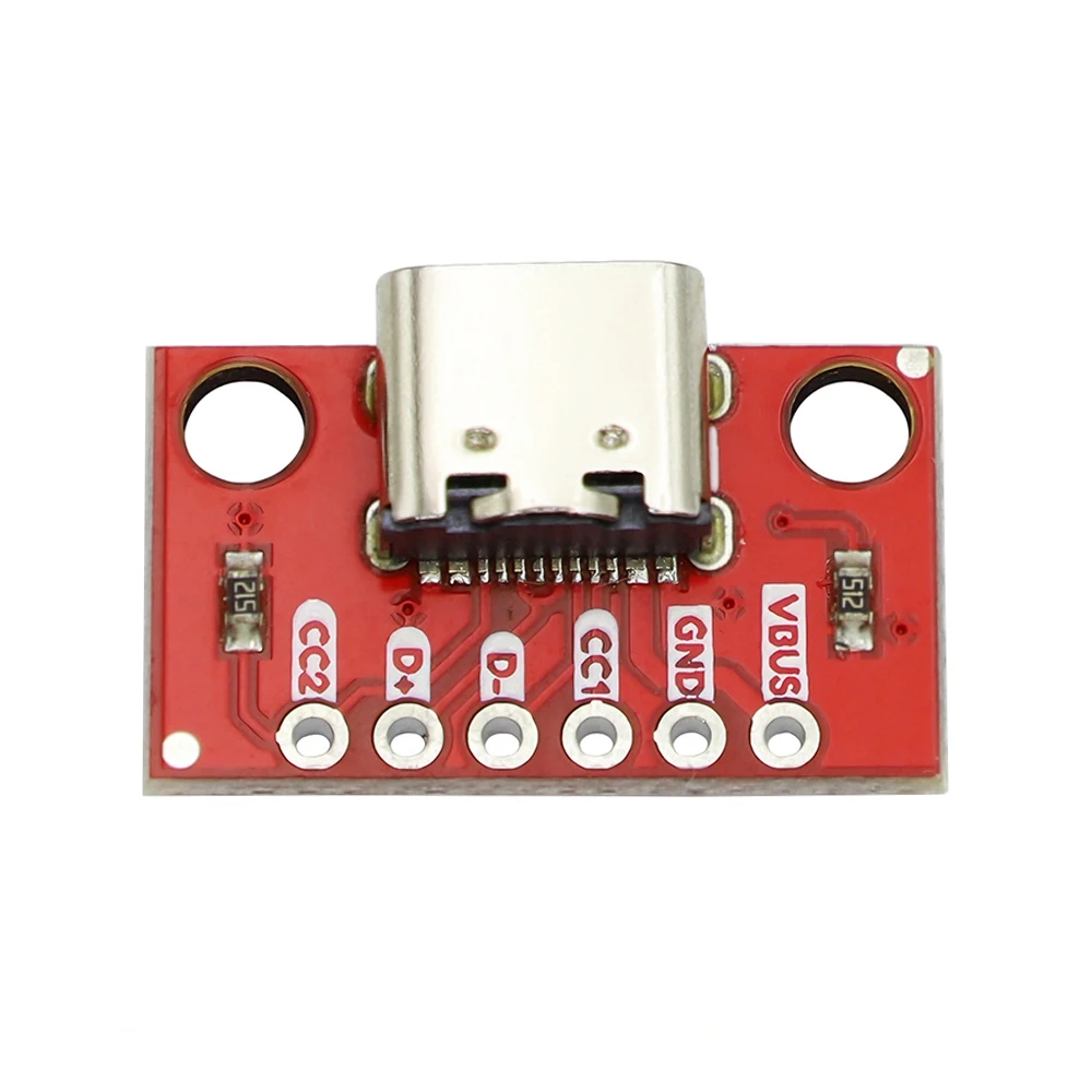 5pcs TYPE-C Female Test Board USB3.1 16P to 2.54mm High Current Power Adapter Connection Board Module for Arduino