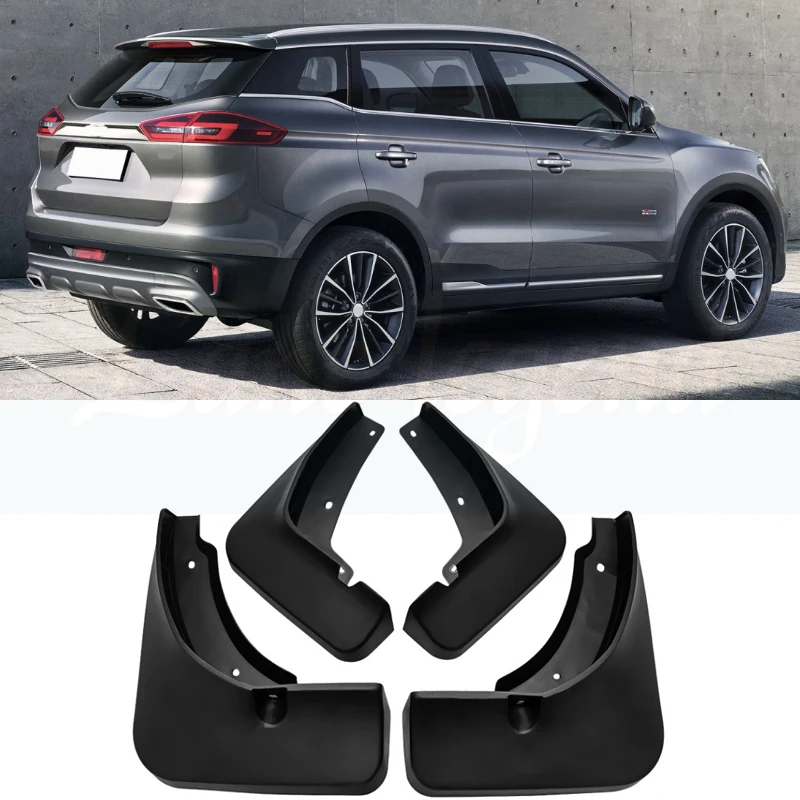 Car Molded Mud Flaps For Geely Boyue Atlas NL3 Emgrand X7 Sport 2016 - 2019 Splash Guards Mudguards Mudflap Proton X70 2017 2018