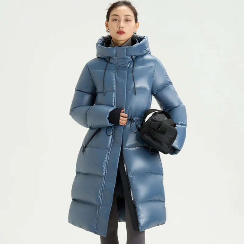 Veste à capuche mi-longue pour femme, coupe-vent, épaissie, mode coréenne, hiver