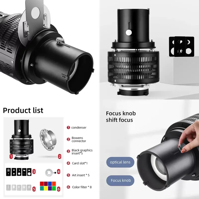 Brand For Well Making Bowens Mount Video Optical Snoot Photography Light Conical Kit for Photographic Studio Lighting