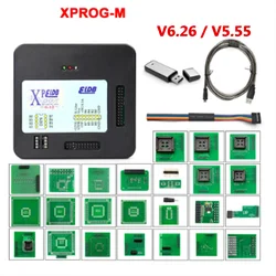 Newest XPROG-M V5.55 Add New Authorization V5.55 X-PROG M Metal Box XPROG ECU Programmer Tool X Prog M V6.26 Full Adapters