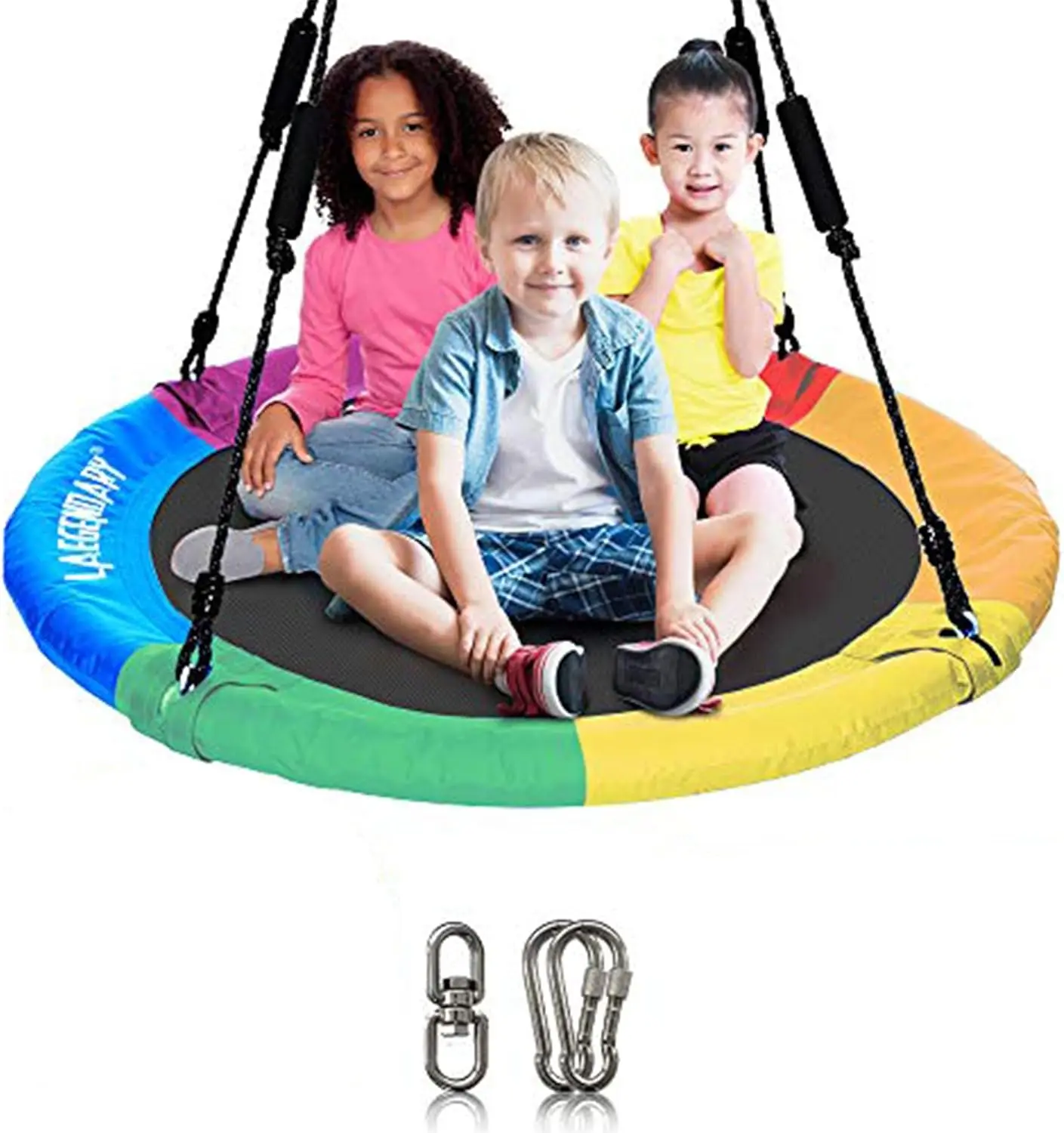 

40 Inch Round Outdoor Tree Swing for Kids and Adults - Durable and Safe