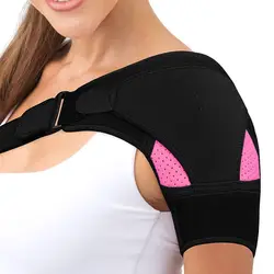 Hombrera transpirable con almohadilla de presión para hombres y mujeres, soporte de neopreno para el hombro, paquete de hielo para el dolor, manga de compresión