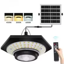 

Solar Shed Light Solar Pendant Light Indoor Outdoor 228 LED 1000LM 5 Modes with Remote Control for Barn Gazebo Garage
