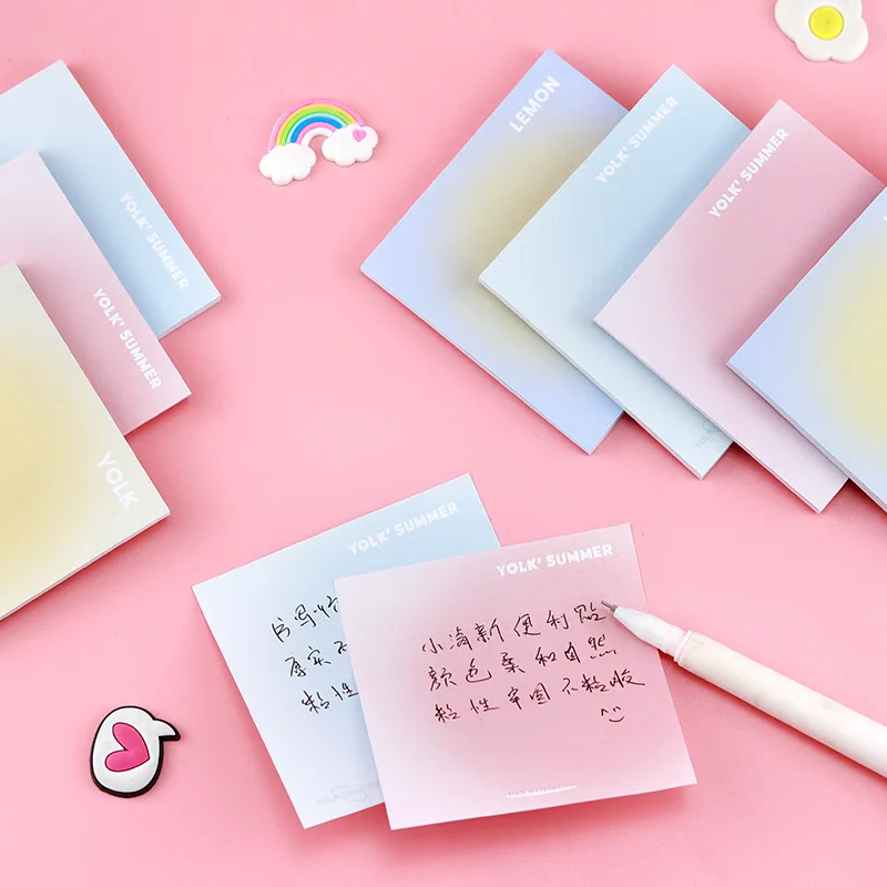 

Ins многоцветные липкие заметки, студенческие канцелярские наклейки, блокнот для заметок, офисный бумага для сообщений, самоклеящаяся наклейка