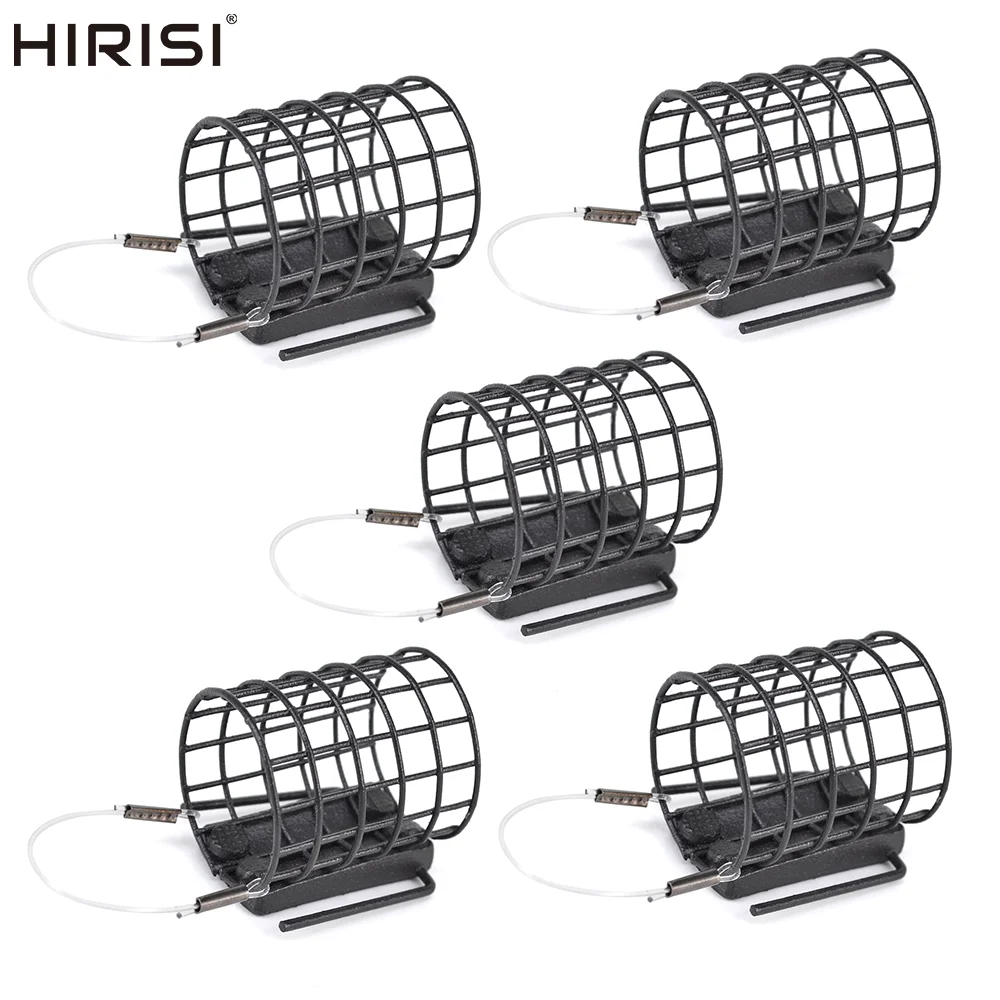 

5pcs Carp Fishing Feeder Cage Round Fishing Tackle Accessories Coarse Match Barbel Metal Feeders 30g 40g 50g 60g 75g